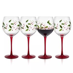 Pfaltzgraff Winterberry Holiday Wine Glasses, Set of 4